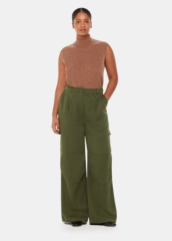 Khaki Grace Luxe Cargo Pant